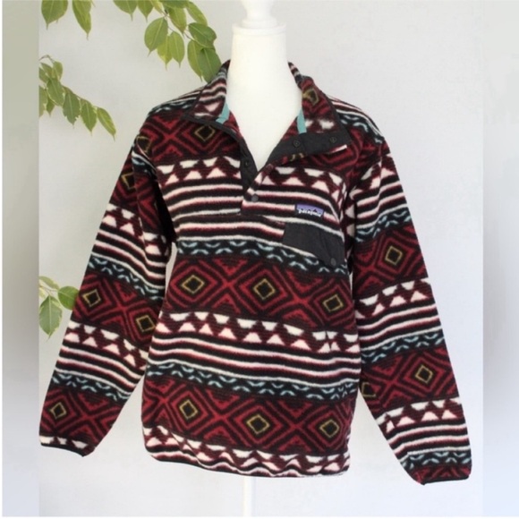 Patagonia Fleece Synchilla Snap-T Fleece Pullover Saltillo Cinder Red - Picture 8 of 9